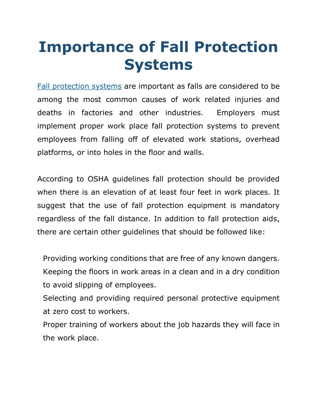 PPT - Importance of Fall Protection Systems PowerPoint Presentation ...