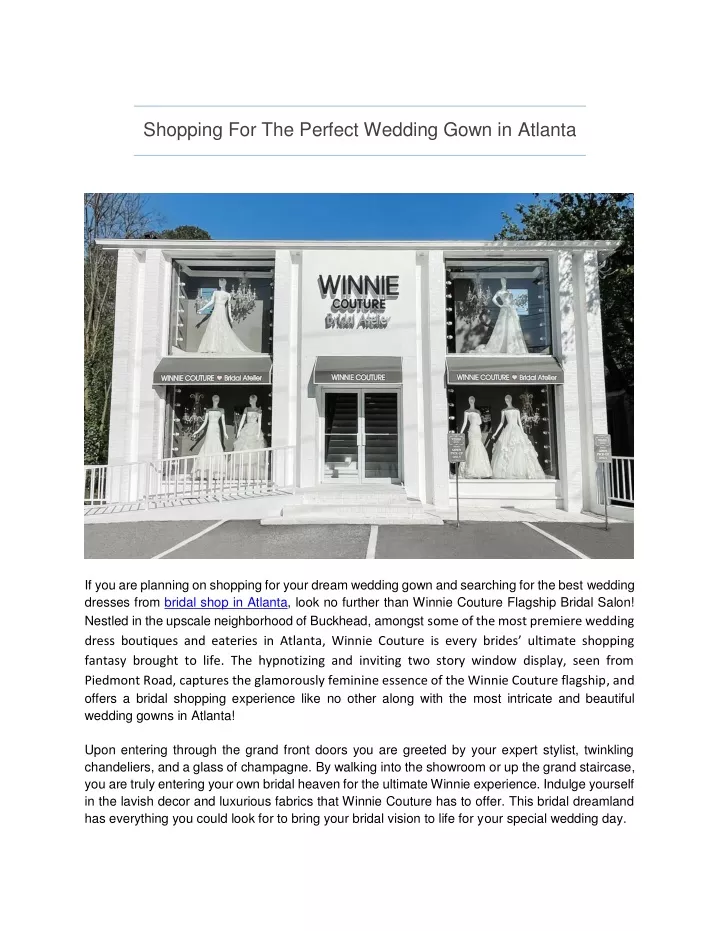 shopping for the perfect wedding gown in atlanta