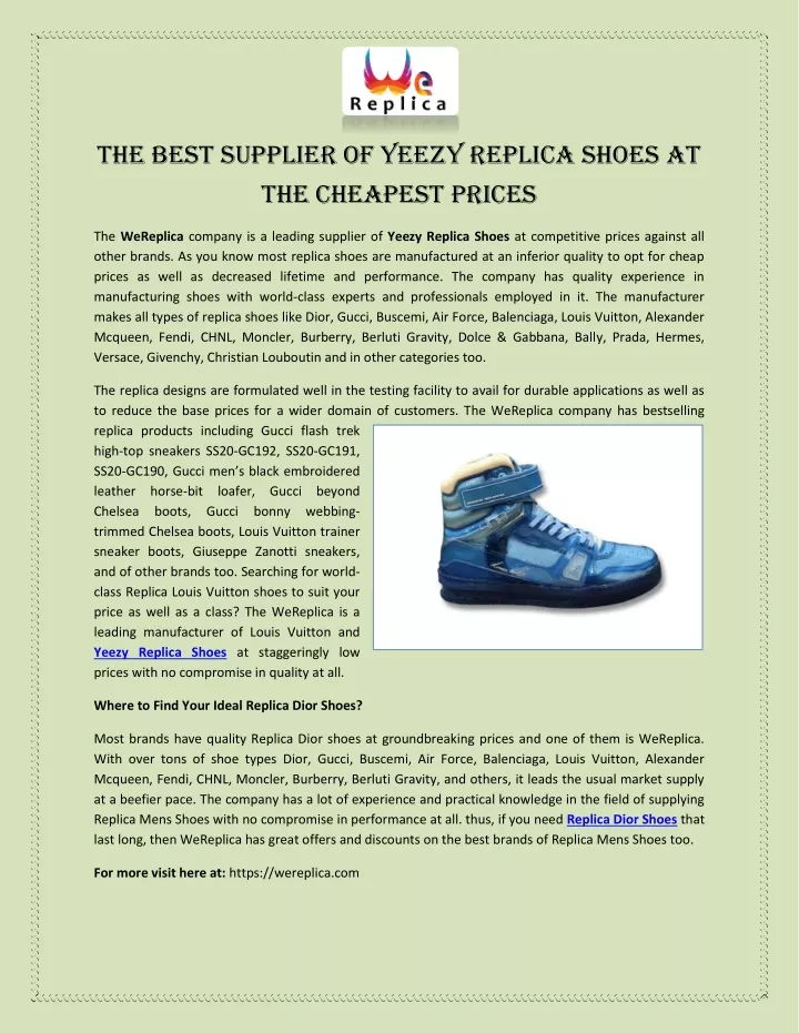 the best supplier of yeezy replica shoes