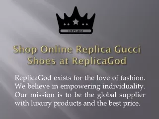 Shop Online Replica Gucci Shoes at ReplicaGod