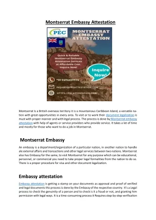 Montserrat Embassy Attestation.
