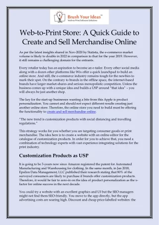 web to print store a quick guide to create