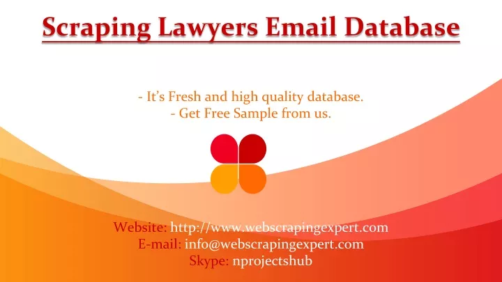 scraping lawyers email database