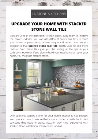 upgrade your home with stacked stone wall tile