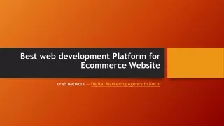 Best web development Platform for Ecommerce Website