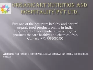 OrganiCart Nutrition And Hospitality Pvt Ltd.