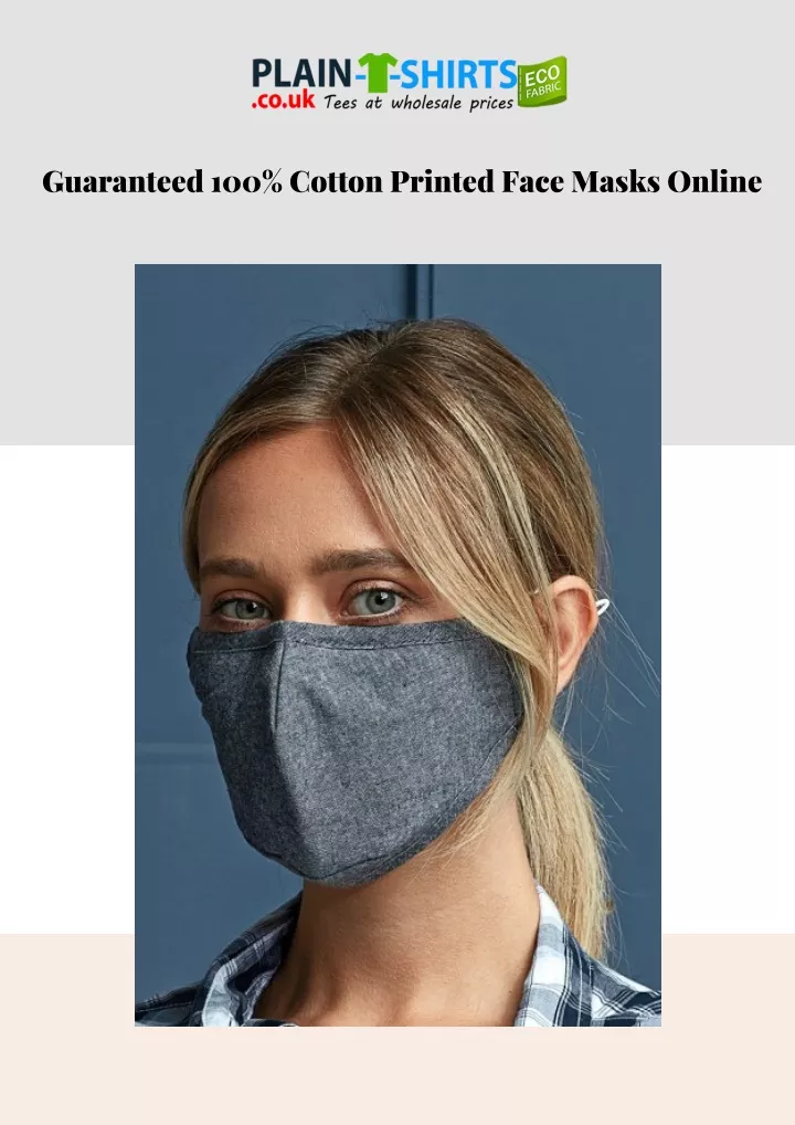 guaranteed 100 cotton printed face masks online