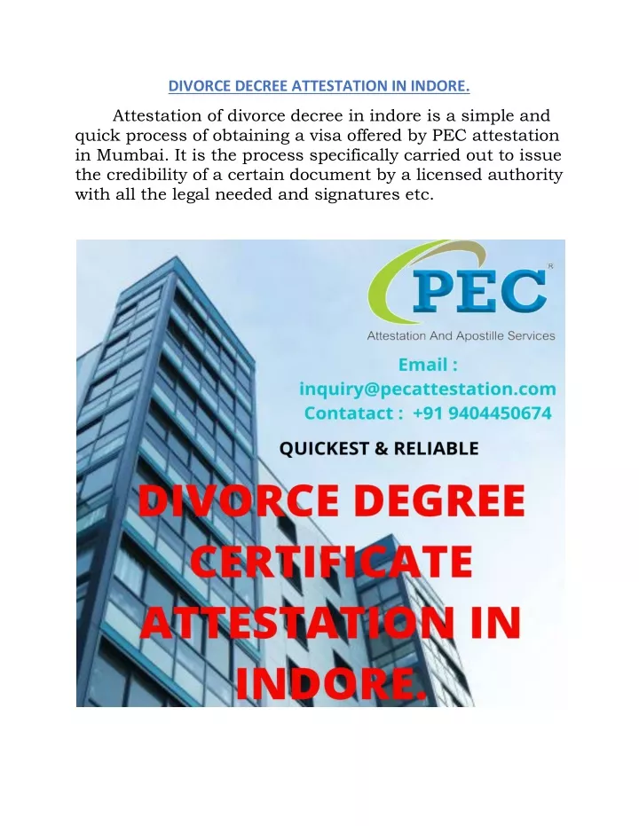 Ppt Divorce Decree Attestation In Indore Shreyans Khinvasara June Batch Group A Powerpoint