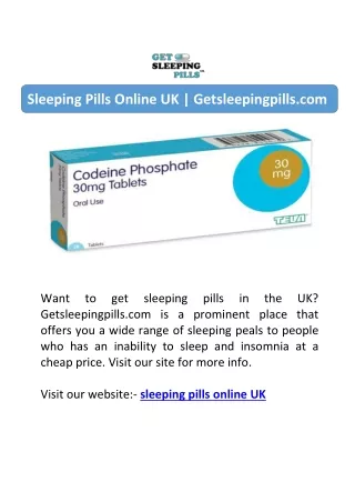 Sleeping Pills Online UK | Getsleepingpills.com