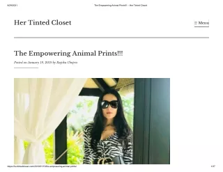 Rupika Chopra - The Empowering Animal Prints!!!