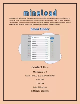 Email Finder | Minelead.io