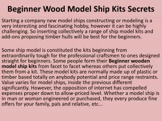 beginner wood model ship kits secrets