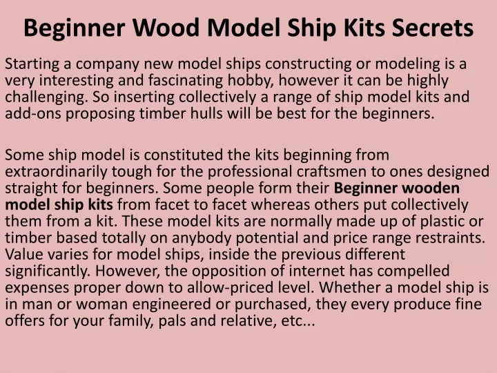 beginner wood model ship kits secrets