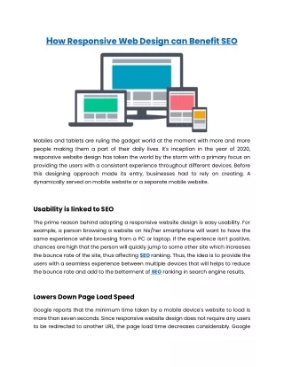 How Responsive Website can Benefit SEO