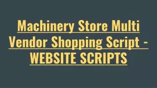 machinery store multi vendor shopping script website scripts