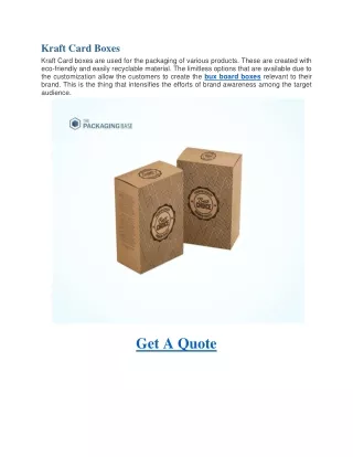 kraft card boxes kraft card boxes are used