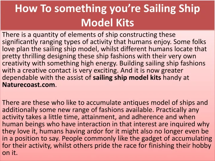 how to something you re sailing ship model kits