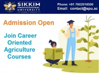Admission Open at Agriculture Courses at SPU