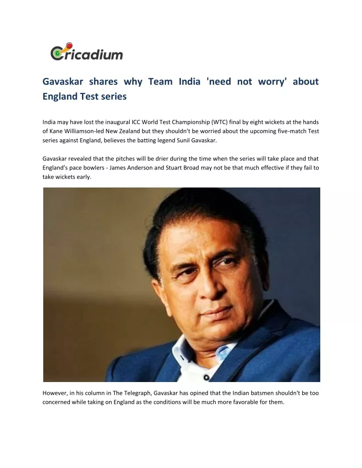 gavaskar shares why team india need not worry