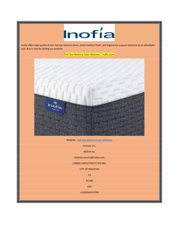 inofia offers high quality 8 inch full size