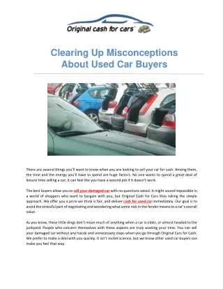 Clearing Up Misconceptions about Used Car Buyers