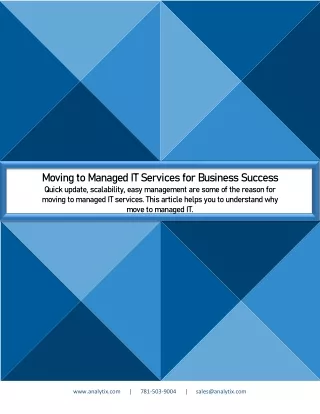 Moving To Managed IT Services For Business Success