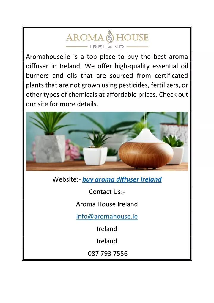 aromahouse ie is a top place to buy the best