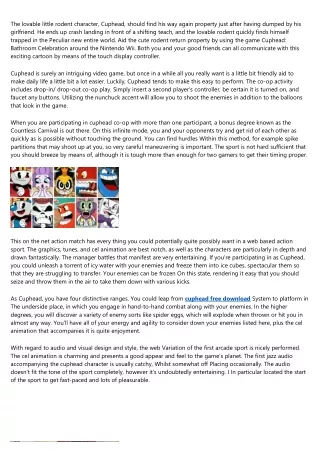Does Your cuphead free download Pass The Test? 7 Things You Can Improve On Today
