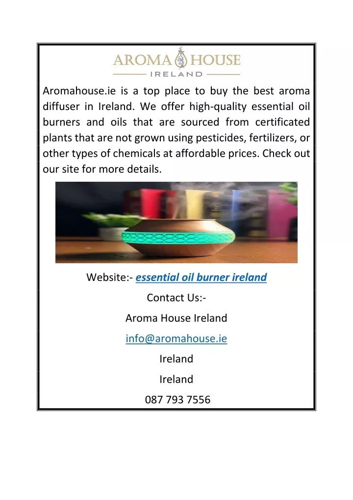 aromahouse ie is a top place to buy the best