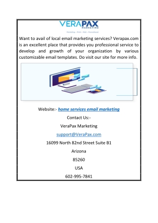 Home Services Email Marketing | Verapax.com