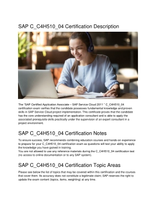 sap c c4h510 04 certification description