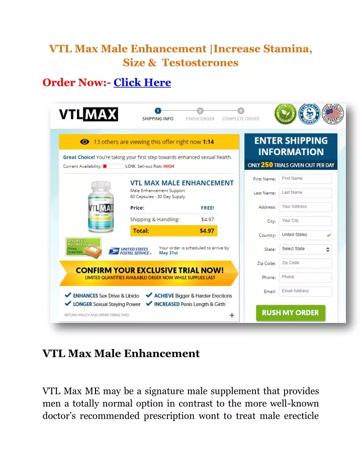 vtl max male enhancement increase stamina size