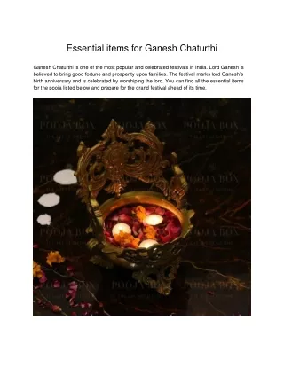 online Ganesh Chaturthi pooja items