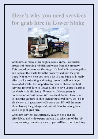 here s why you need services for grab hire