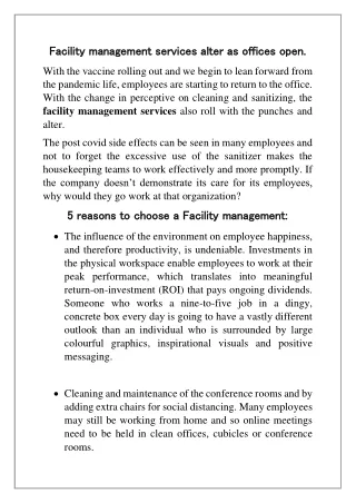 facility management services alter as offices