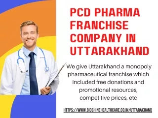 Why choose Bioshine Healthcare for the PCD Pharma Franchise in Uttarakhand