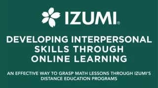 Developing Interpersonal Skills through Online Learning
