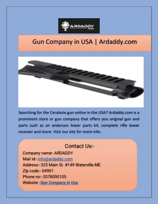 gun company in usa ardaddy com