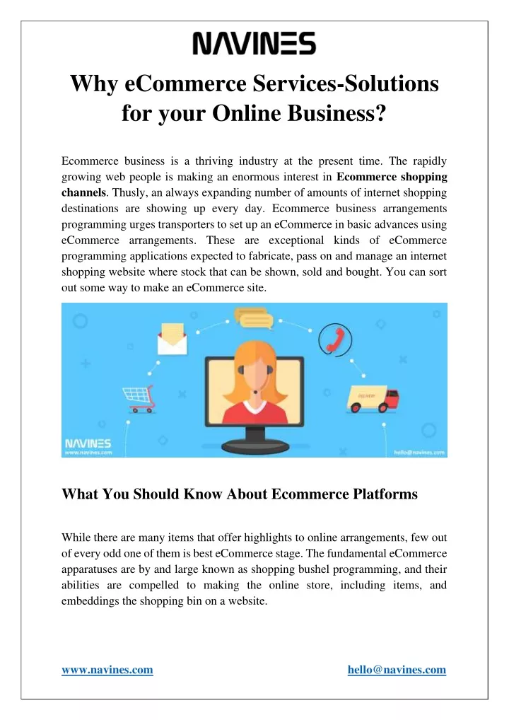 why ecommerce services solutions for your online