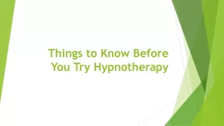 things to know before you try hypnotherapy