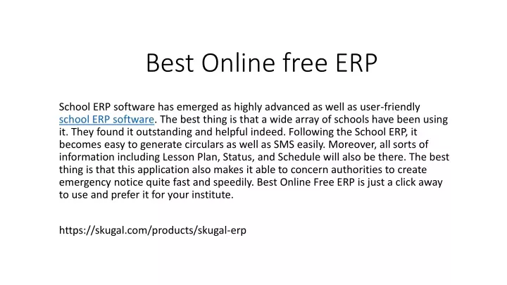 best online free erp