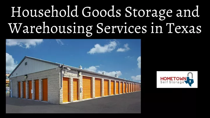 household goods storage and warehousing services