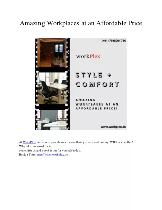 amazing workplaces at an affordable price