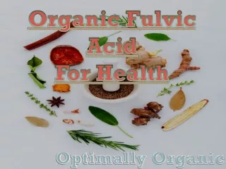 Benefits Of Organic Fulvic Acid - Optimally Organic