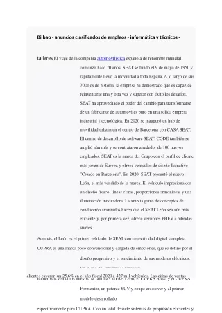 bilbao anuncios clasificados de empleos inform