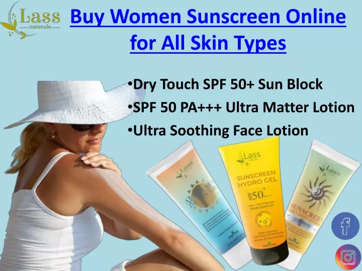 buy women sunscreen online for all skin types