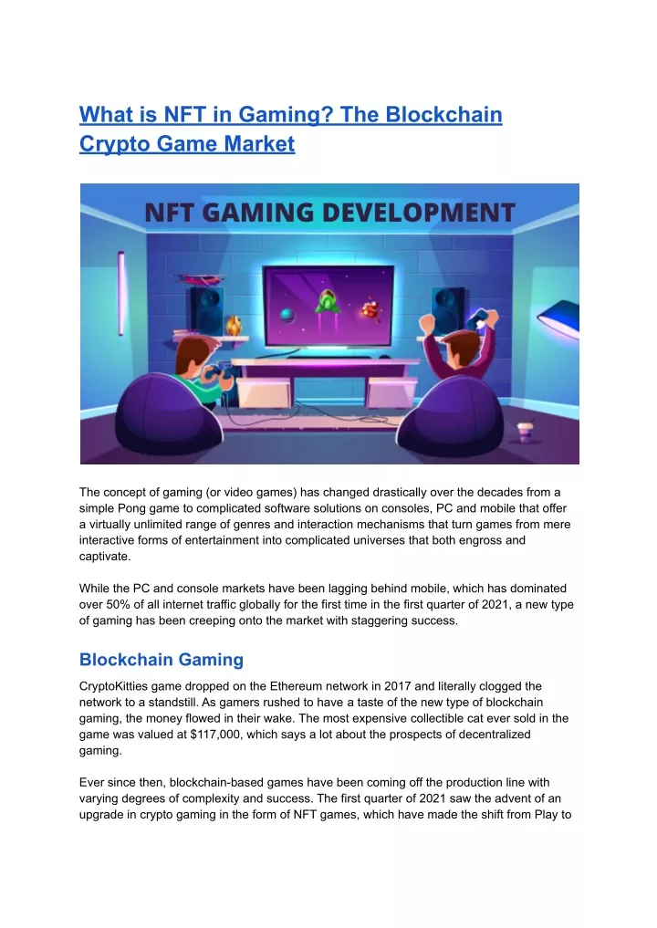 what is nft in gaming the blockchain crypto game