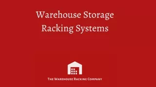 Warehouse Racking System