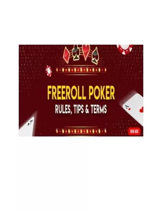 Freeroll Poker and Sign Up Bonus at Spartan Poker