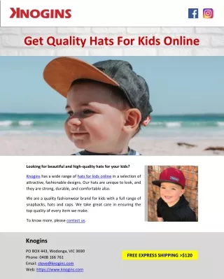 Get Quality Hats For Kids Online
